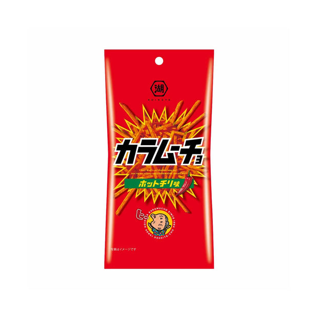 Package of Koikeya Stick Karamucho Hot Chili 34g potato sticks.