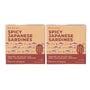 Two boxes of Bokksu Spicy Japanese Sardines (2-Pack), featuring olive oil and togarashi pepper sardines with lively fish and pepper illustrations on a tan background. thumbnail 1