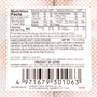 Nutritional information label on a Kubota Daifuku Mochi: Mikan Orange 4 Pack displaying serving size, calorie content, and various nutrient amounts with sweet orange flavor. thumbnail 4
