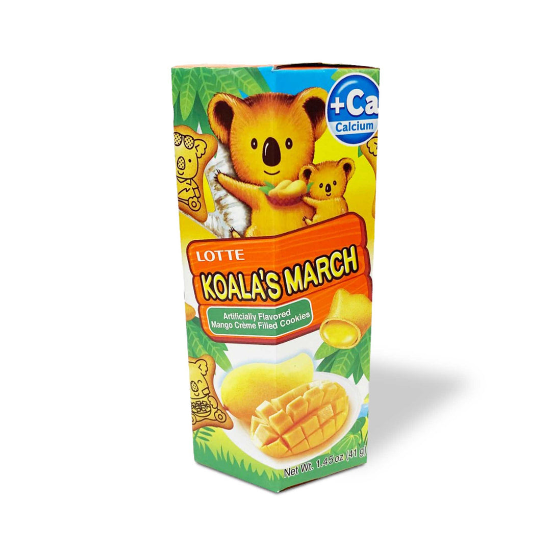 A box of Lotte Koala's March: Mango Cream cookies.