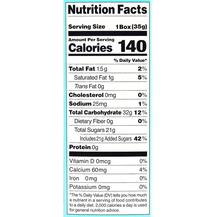 Unlock the nutritional goodness of our DIY Candy Kit Pack (6-Pack) from Bokksu Market: each 35g serving contains 140 calories, 1.5g total fat, 25mg sodium, and 32g total carbohydrates, including a delightful touch of 21g sugar. Enjoy your adventure with a boost of vitamins and minerals highlighting their % daily values in every creation. thumbnail 12