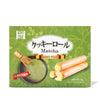 A box of Toko Cookie Rolls: Matcha Green Tea with a matcha green tea filling.