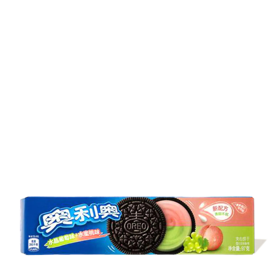 Oreo Cookies: Double Fruit Sandwich Cookies Grape & Peach