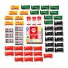 An array of assorted Japanese Kit Kat bars in various unique flavors are organized around a central box labeled 