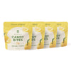 Four pouches of Sour Yuzu Japanese Candy Bites 0.75oz (4-Pack) are arranged in a row, showing packaging with yuzu fruit and lemon slice images.