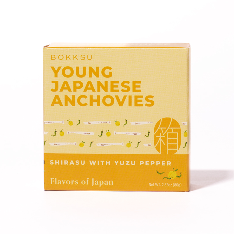 Bokksu Tinned Shirasu Anchovies with Yuzu Pepper