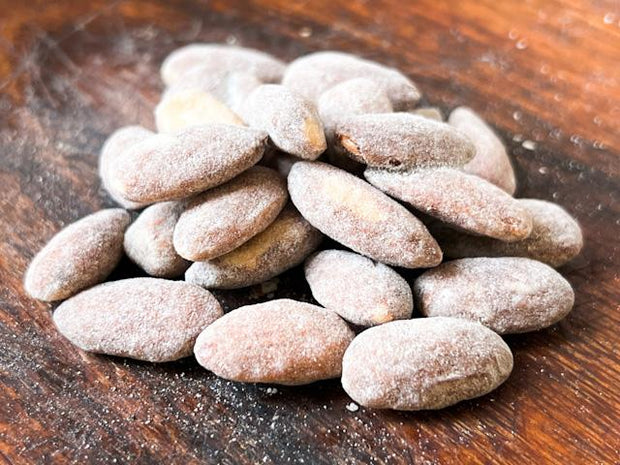 The Fiery Flavor Crate (Medium) features a yellow wasabi almond snack pack with fun illustrations and Korean-English text, making it a unique addition to your spicy snacks collection.