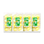 Four clear plastic packages of Kubota Daifuku Mochi: Yuzu (4 Pack), featuring yellow, round mochi labeled "Yuzu Daifuku," a refreshing Japanese dessert, displayed on a white background. thumbnail 1