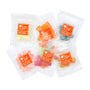 Twelve clear resealable bags of assorted colorful candies in the Daimonji Ame Honpo Handmade Candy Gift Box (6 flavors), each bag with an orange English/Japanese label—ideal for fans of Kyoto sweets and Japanese candy box gifts. thumbnail 6