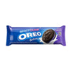 A package of Oreo Space Dunk: Blueberry Ice Cream sandwich cookies, featuring a limited-edition blue and purple design inspired by blueberry ice cream and a cookie splashing into cream.