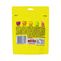 Back of a yellow Skittles Animal Shaped Paintball Gummies: Mixed Fruit package with images of four fruity flavors, barcode, nutrition facts, and Chinese product details—ideal for rainbow candy and Skittles gummies fans. thumbnail 2