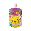 A pouch of Lipovitan Kids Jelly Drink: Grape with Pokémon-themed packaging featuring Pikachu, purple accents, and Japanese text highlighting the grape flavor and nutritional information.