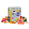 A blue insulated bag with yellow handles and candy illustrations is pictured alongside the Doki Doki Kit Kat Variety Pack (50 Pcs), featuring Japanese Kit Kats in colorful wrappers.