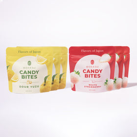 Japanese Candy Bites Duo Pack 3-Pack (0.75oz): White Strawberry & Sour Yuzu