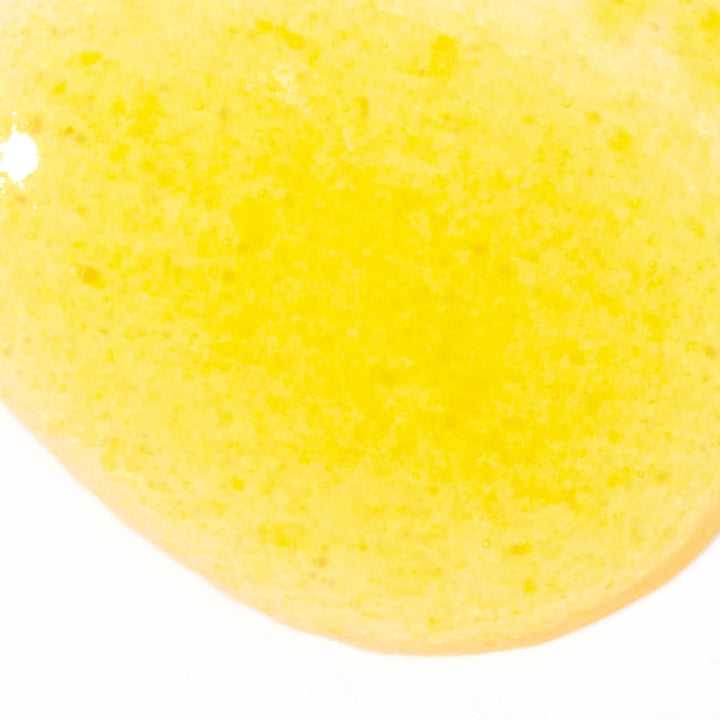 A yellow Sugi Bee Garden Fruit Juice Infused Honey: Mango soap on a white background. thumbnail 2